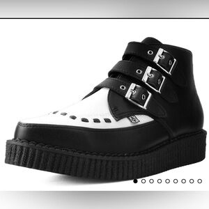 TUK Tukskin 3 Buckle Point Toe Creeper Ankle Boot Size 8